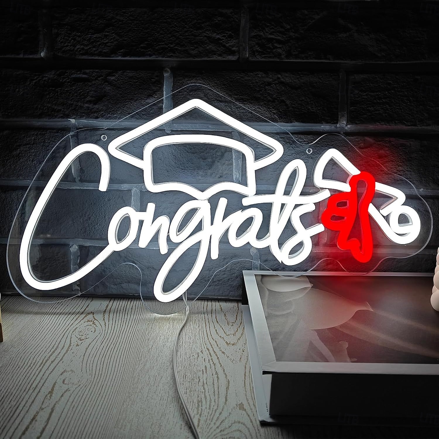 semn LED neon pentru absolvire, lumină de petrecere alimentată prin USB, decor strălucitor pentru cămin, dormitor, sărbătoare interioară, iluminat atmosferic pentru petrecere de absolvire 2026 - $35.99 –P3