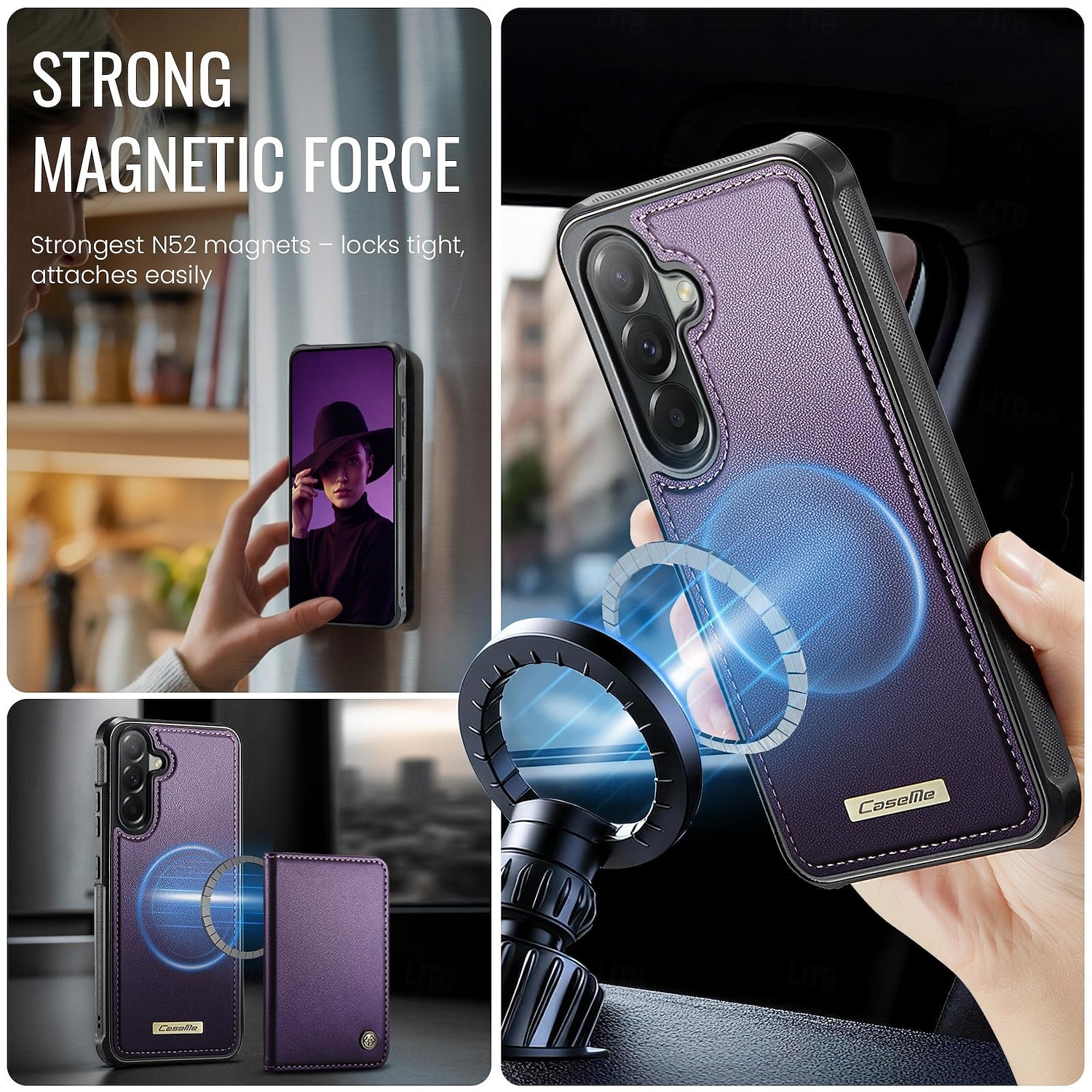 telefono Custodia Per Samsung Galaxy A57 A56 A16 A55 5G A35 5G A15 A14 A54 A53 A13 Custodia ad adsorbimento magnetico Magnetico TPU Pelle PU del 2026 a $17.99 –P5