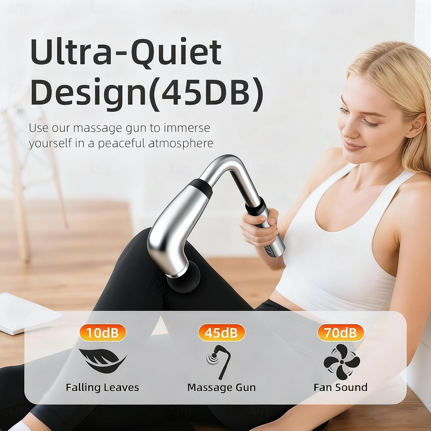 Deep Tissue Massage Gun for Back & Full Body -   Upgraded Long Handle Percussion Muscle Massager with 4 Replaceable Heads, Adjustable Speeds and Quiet Motor 2026 - $37.99 –P8