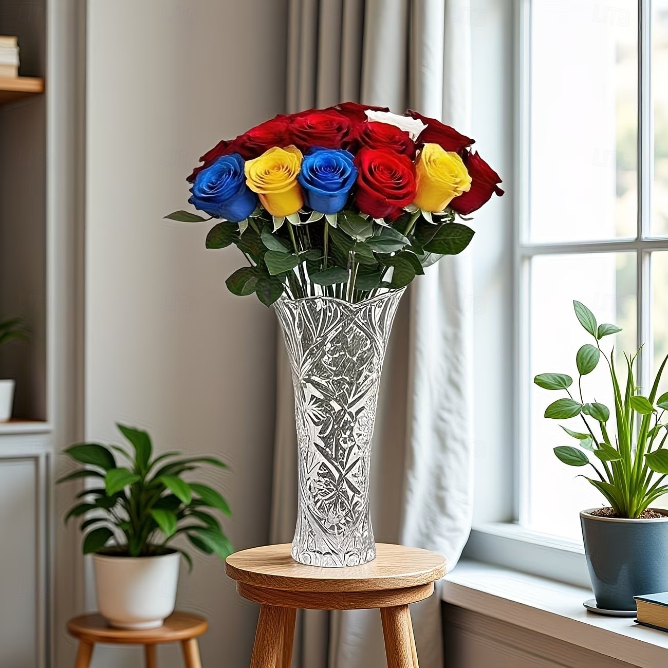 32pcs Lifelike Rose Artificial Flowers - UV-Resistant Fabric, Perfect for Potted Plants, Porches, and Patios, Suitable for July 4th Independence Day, Memorial Day Decorations, and Home Decor 2026 - $17.99 –P7