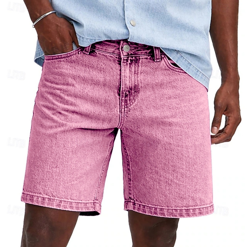 SoftFade™ Miesten Shortsit Vapaa-ajan Shortsit Happopesu Shortsit Taskut Yksinkertainen Mukavuus Hengittävä Polvipituinen Vapaa-ajan Ulkoilu Rantaloma Muoti Sininen Violetti Ei-Venyttävä 2026 - $36.99 –P11
