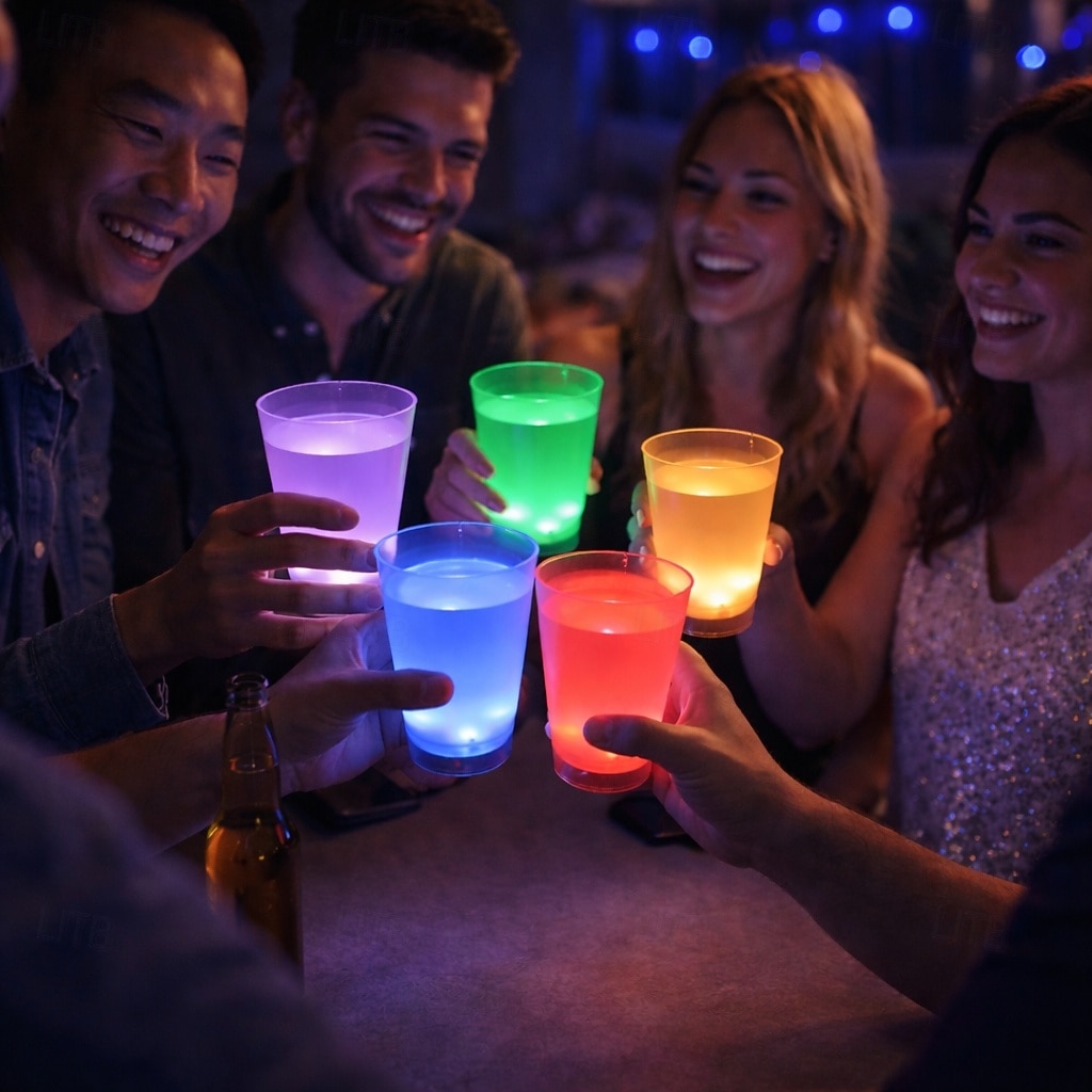 1 balení LED svítících kelímků s tekutým aktivátorem, měnící barvu kelímku, zábleskové brýle, svítící ananasový kelímek na Valentýna, vánoční párty, bar, diskotéka, voda, džus, tekutý nápoj 2026 - $16.49 –P2