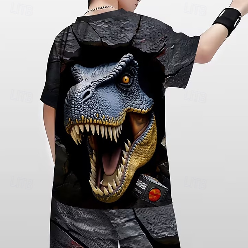 Băieți 3D Grafic Dinozaur Tricou Manșon scurt Tipărire 3D Vară Primăvară Sport Modă Șic Stradă Copii 5-12 ani Stil Nautic Casual Zilnic În aer liber Fit regulat 2026 - $13.49 –P12