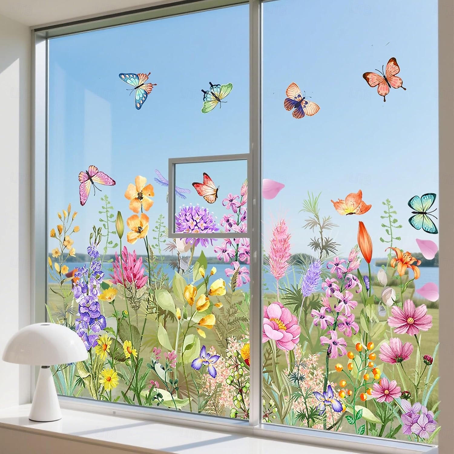 2 Sets bunte Fensteraufkleber mit Blumenstraußmotiv, abnehmbare Blumen-Fensteraufkleber für Glas, doppelseitig, individuell zuschneidbar für Zuhause &Bürogestaltung 2026 - $20.99 –P7