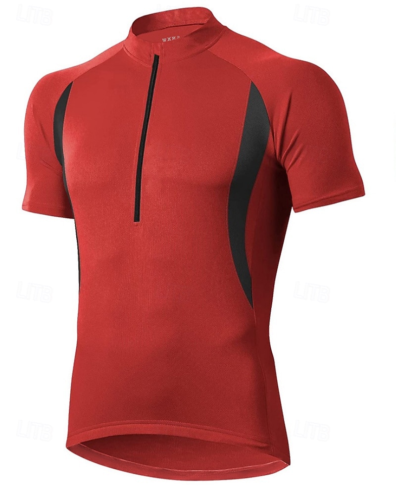 Муж. Велокофты Лоскутный узор С короткими рукавами Велоспорт Джерси Верхняя часть с 3 задними карманами Устойчивость к УФ Быстровысыхающий Задний карман Впитывает пот и влагу Виды спорта 2026 - $24.99 –P2