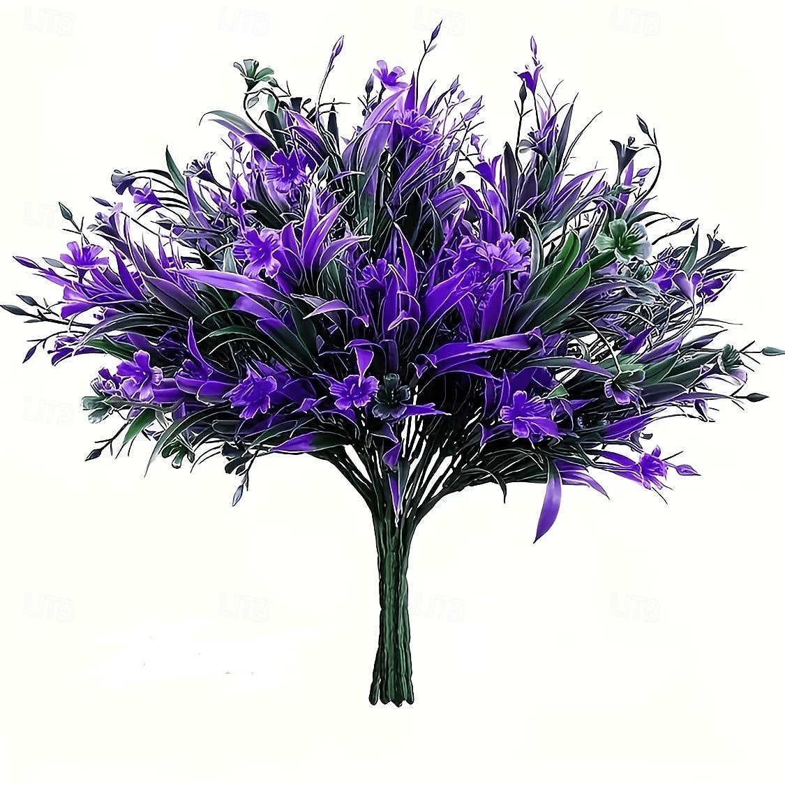 12 bouquet di fiori artificiali viola brillante con protezione UV, piante artificiali realistiche, adatte per decorazioni interne ed esterne, perfette per appendere fioriere e giardini. del 2026 a $23.99 –P5