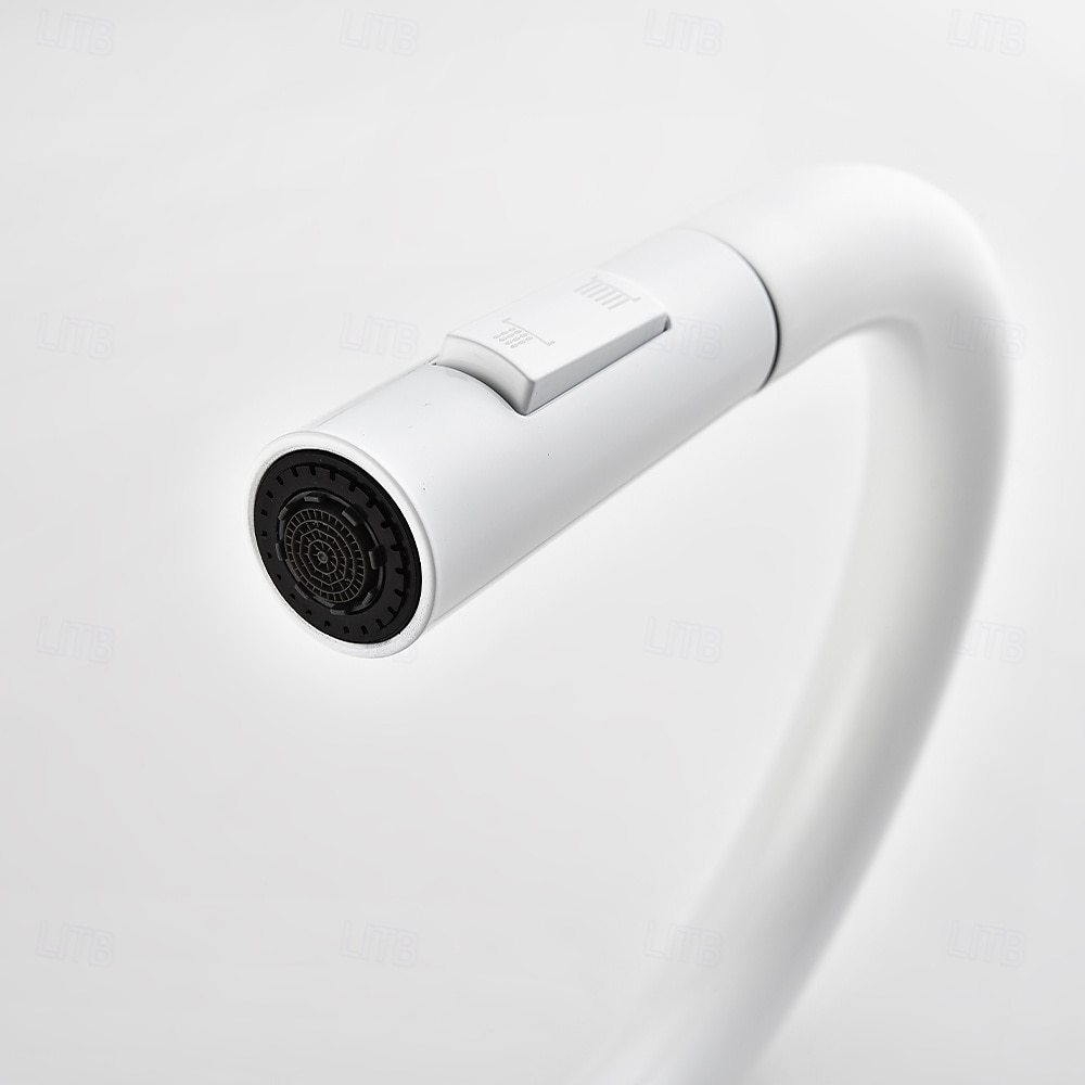 Кухонный смеситель с выдвижным распылителем, однорычажный смеситель с высоким изливом для мойки, прочная латунная конструкция, двухфункциональная распылительная головка, простая установка. 2026 - $216.99 –P32