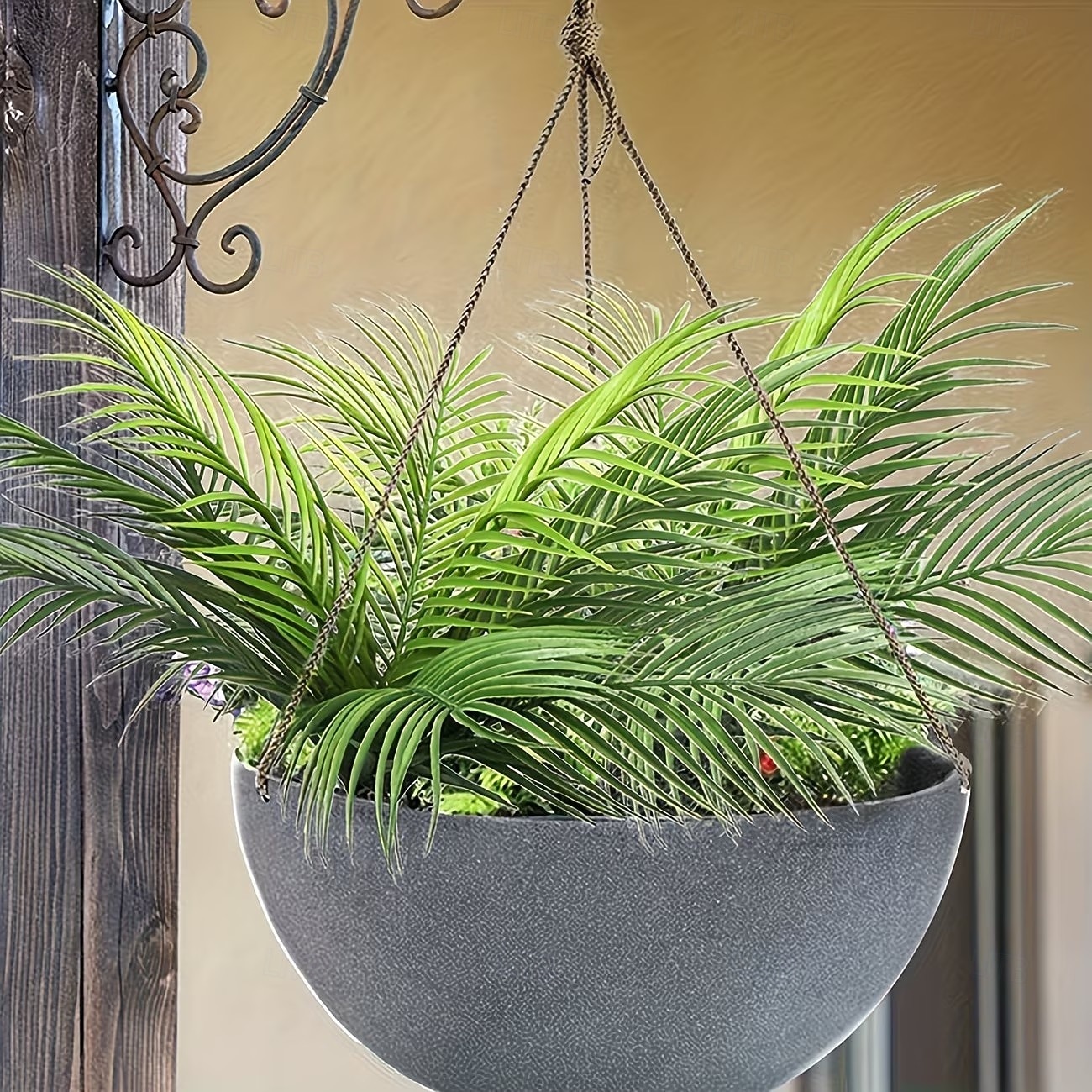 2/4 buc frunze de palmier artificiale cu ferigă de fier mare cu 9 capete, plante tropicale simulate realiste din junglă pentru decorarea pereților, frunziș artificial de frunze de palmier pentru casă, 2026 - $15.99 –P9