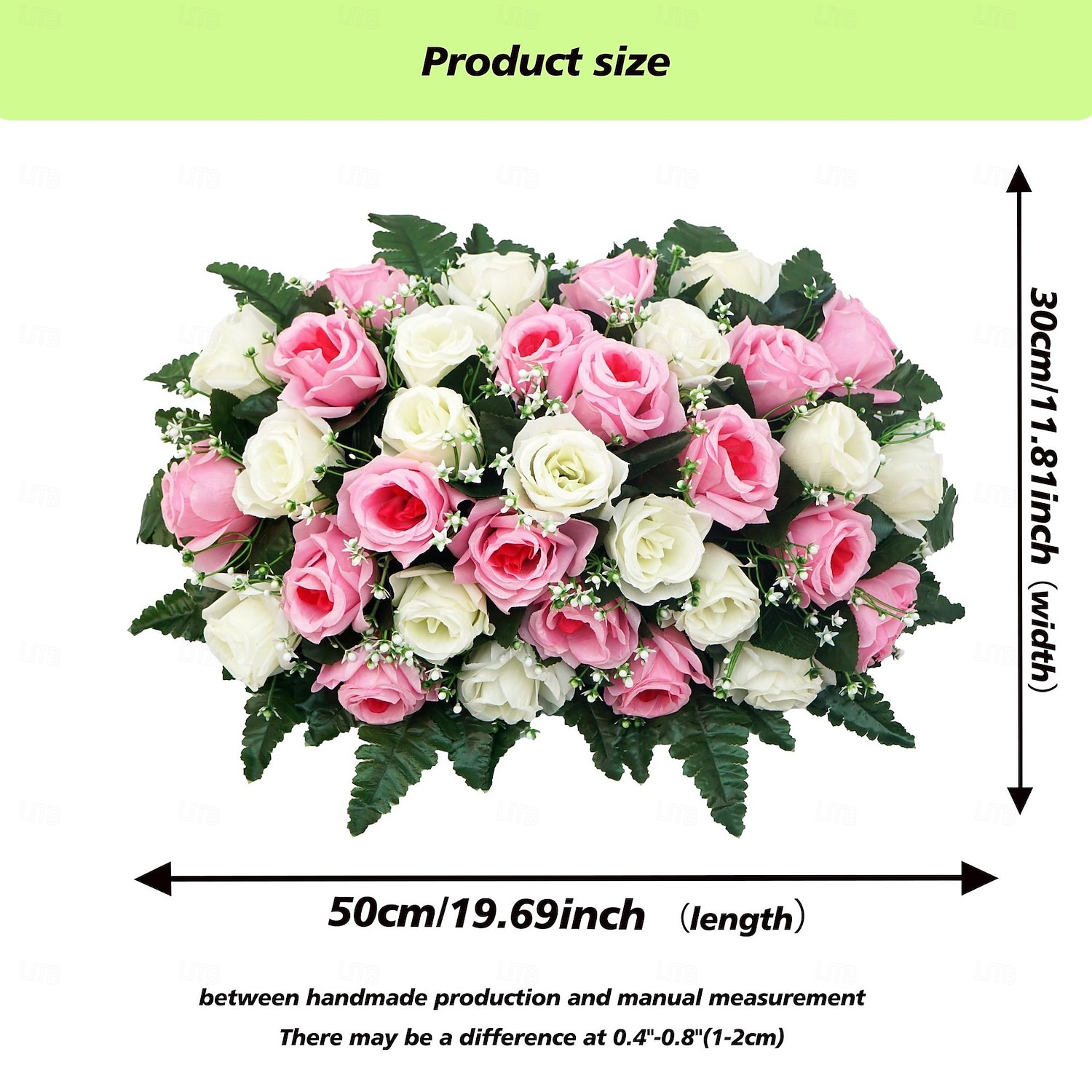 Collier de fleurs artificielles pour pierre tombale, rose, pour la journée du souvenir, décoration de tombe, couleurs inaltérables, installation facile de 2026 ? $45.99 –P6