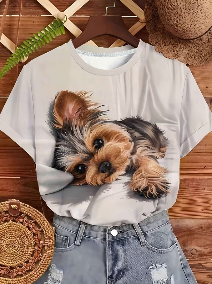 Easter Women's T Shirt Print Graphic Animal Cartoon Fashion Stylish Classic Short Sleeve Crew Neck Regular Tops Casual Daily Weekend Blue Light Beige Black Pink Purple Summer Spring 2026 - $21.99 –P6
