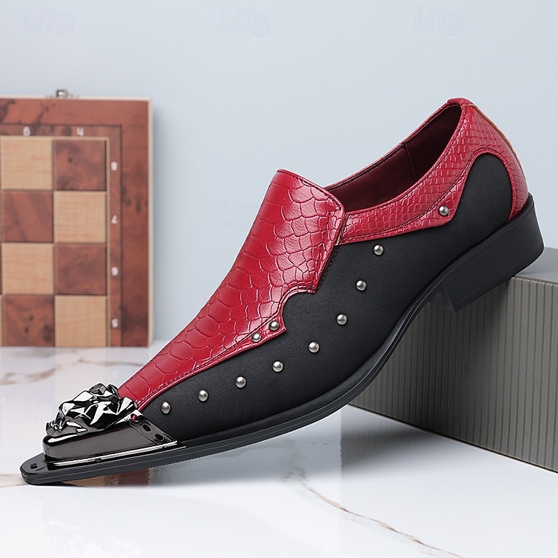 Homens Clássico Casual Diário Pele PU Confortável Respirável Sem Atacadores Preto Branco Vermelho Verão Primavera Outono de 2026 por $59.99 –P1