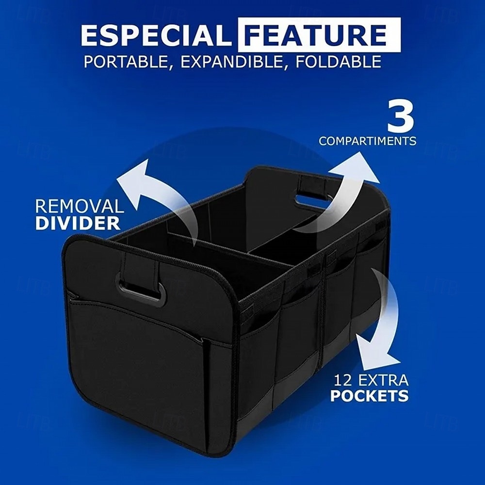 Водонепроницаемый складной автомобильный ящик для хранения, ящик для хранения в багажнике, складной портативный автомобильный ящик для хранения, для кемпинга и отдыха на природе, компактный 2026 - $24.99 –P6