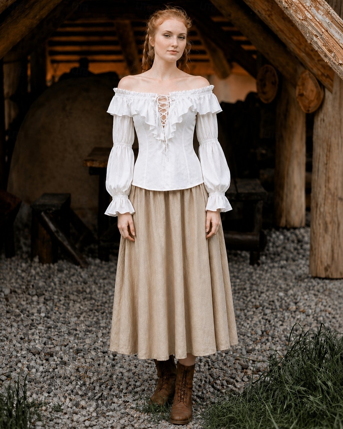 Médiéval Renaissance Blouse / Chemise Manches longues Pirate Viking Épaules Dénudées Déguisement Femmes Pirate Fantaisie Halloween Carnaval Performance LARP Foire de la Renaissance Adulte Chemisier de 2026 ? $33.99 –P8