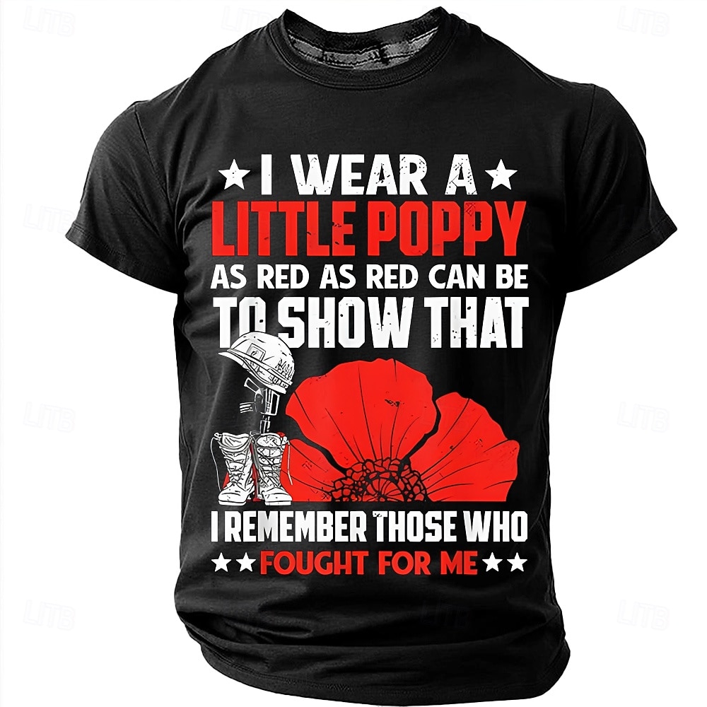 Día de los Caídos Hombre Argot divertido Camiseta Manga Corta Camiseta Impresión 3D Cuello Barco Camisa Moda Diario Diario Calle Azul Piscina Rojo Verano Primavera Ropa S M L XL XXL XXXL 2026 - $18.99 –P2