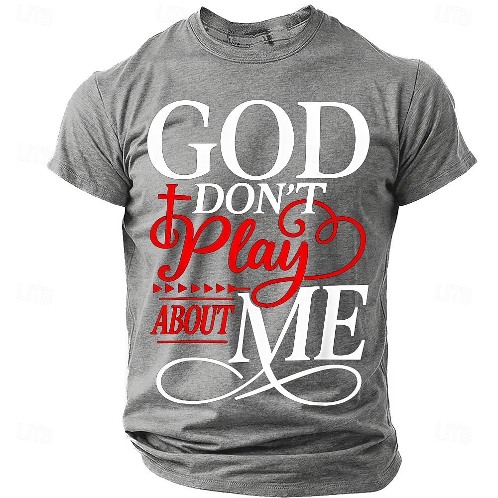 Camiseta Masculina da Bíblia Deus Não Brinca Comigo Camiseta Cristã Urbana Fé Religiosa Proteção Divina Estampa Gráfica Cruz Manga Curta Azul Marinho Roupas de Designer de 2026 por $19.99 –P7