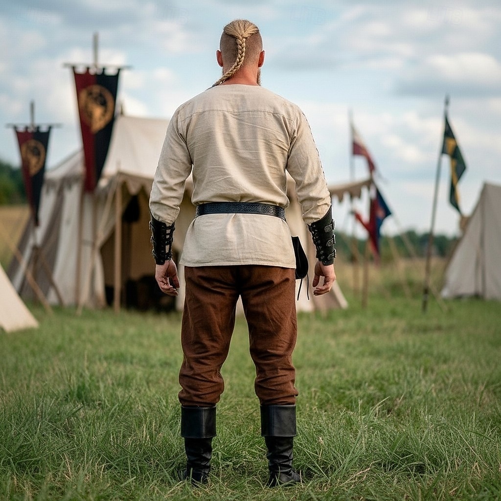 Setti Keskiaika Renessanssi Aseet ja haarniskat Asut Hieno puku Soturi Viikingit Naamiaispuku Miesten Viikinki Halloween Karnevaali Suoritus LARP Ren Faire Aikuisten Kesä Kevät Kaikki vuodenajat 2026 - $101.8 –P12