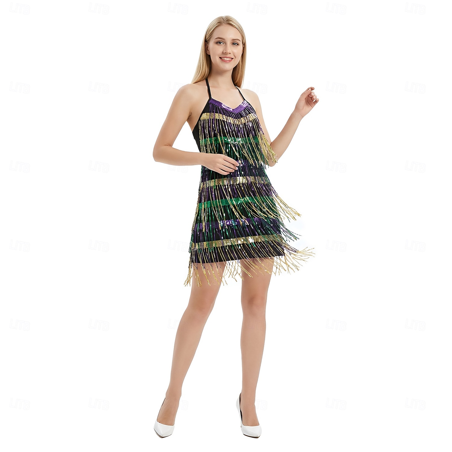 vintage dress up party Underwraps Women's Retro Flower Costume - 70s 80s 90s Halloween Costume, Vintage Cosplay Look, Halloween Party Dress Up, Summer Dress