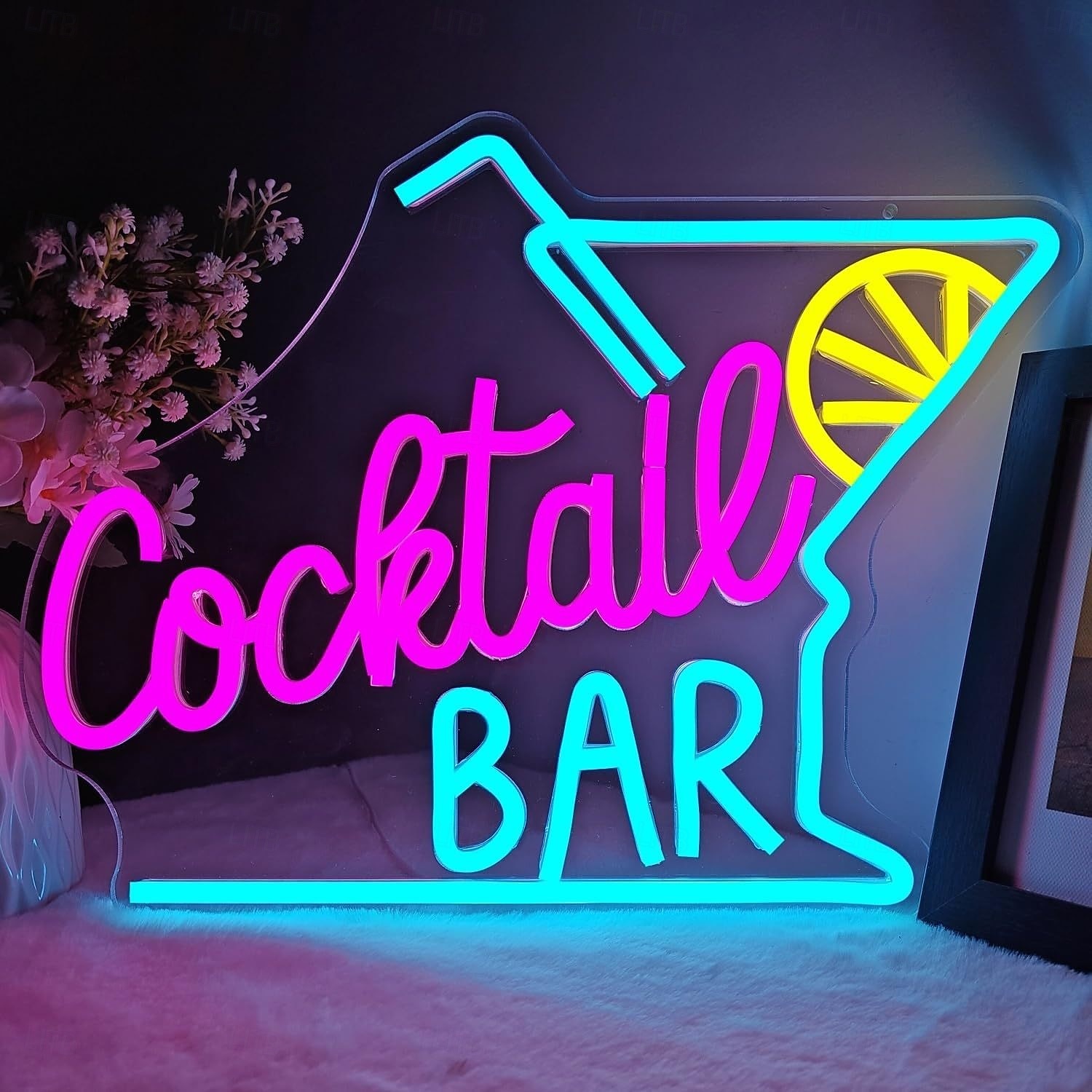 Neonový LED nápis pro koktejlový bar, nastavitelný jas napájený přes USB, svítící párty světlo pro vnitřní bary, restaurace, hospody, salónky, domácí bary, noční kluby, jídelny, párty a ambientní 2026 - $35.99 –P15