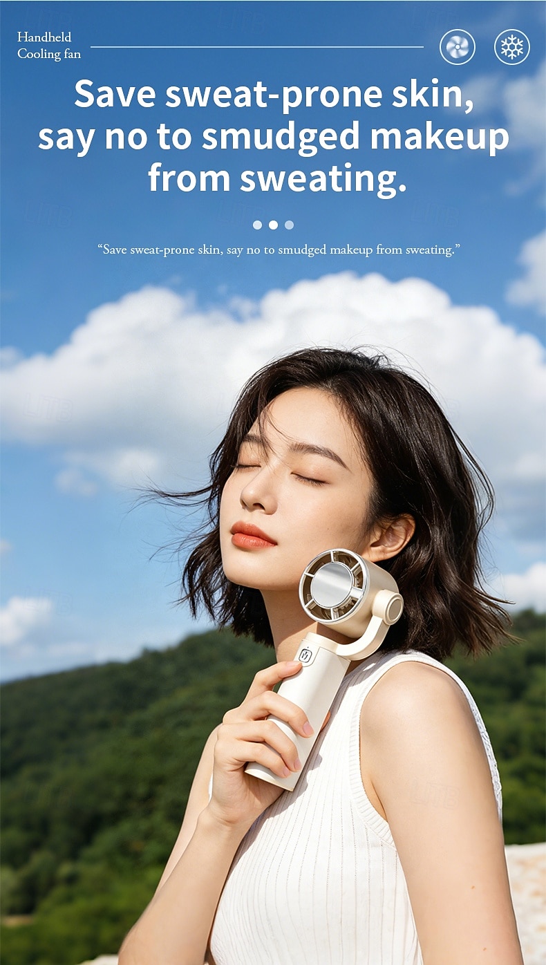 Handheld Fan, Portable Mini Cooling Fan with 3S Rapid Cooling Technology, Ice-Cold Personal Fan USB Rechargeable, Foldable Small Fan for Hot Summer, Travel, Commuting, Outdoor Activities 2026 - $20.99 –P1