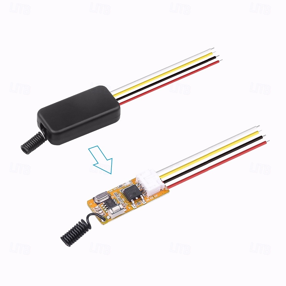 2026年 DC3.7V、5V、12V、1ch RFワイヤレスリモコンスイッチLED電源オン/オフ受信機学習コード送信機と受信機433MHz  コレクション – $18.99 –P6