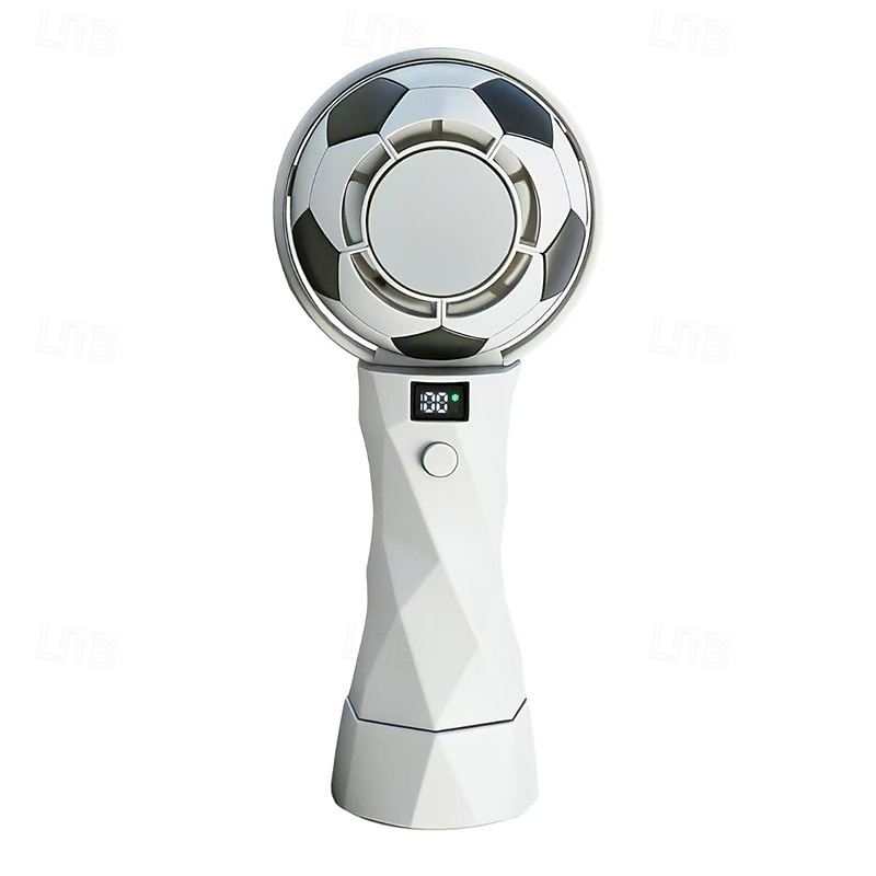 Soccer Handheld Fan, Portable Personal Mini Fan with LED Digital Display, USB-C Rechargeable Small Football Fan with Desk Base for Kids, Sports Fans, Travel, Office, Outdoor 2026 - $21.99 –P1