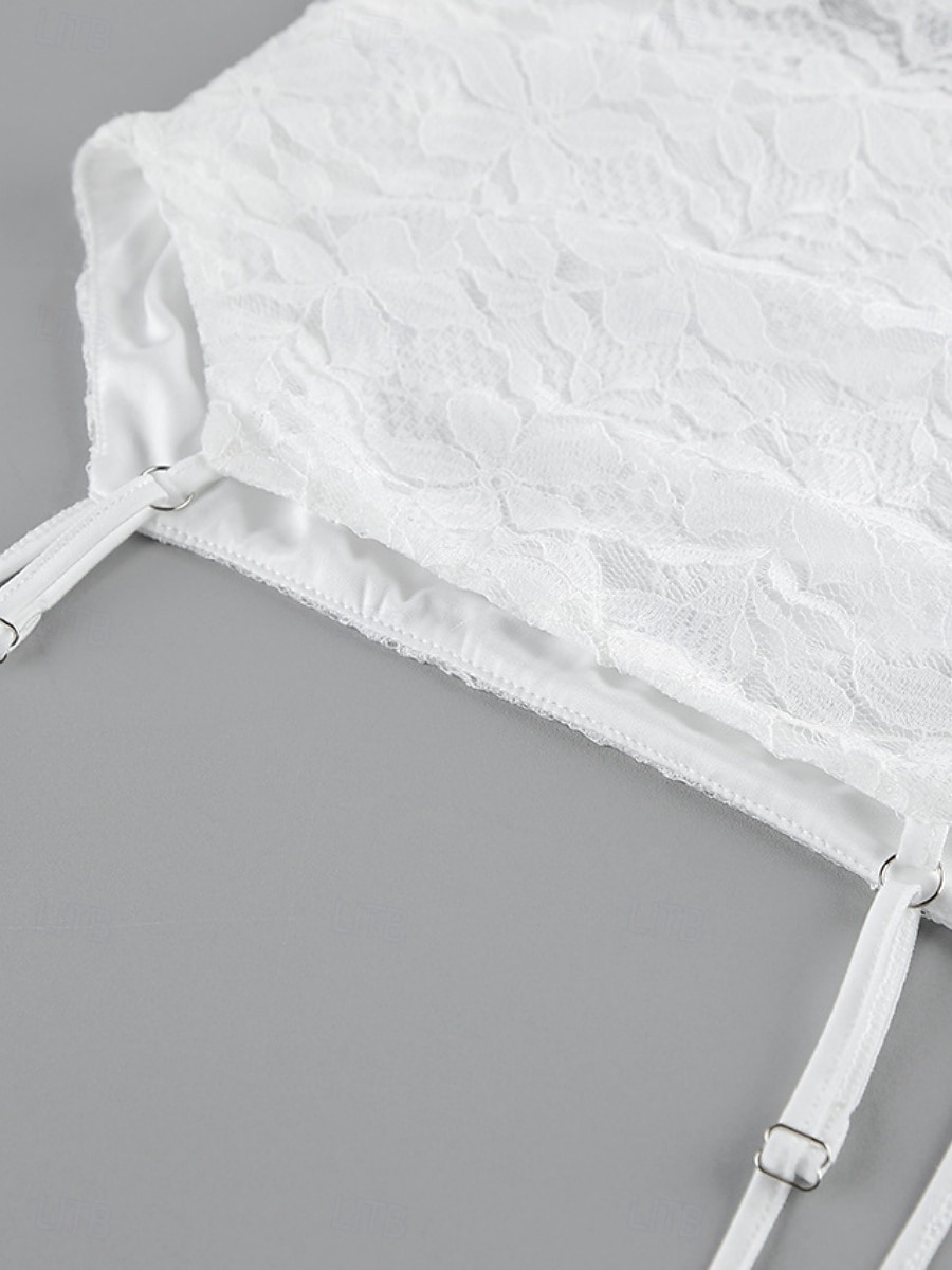 Dame Todelt sett Camis Buksesett Ermeløs Med stropper عادي Blonde Mote Gatemote Avslappet Daglig utendørs Hvit Sommer Normal 2026 - $52.99 –P12