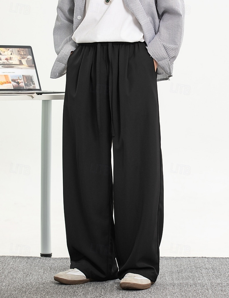 Per uomo Pantaloni Pantaloni casual Pantaloni Larghi Borse refrigeranti Coulisse Tasca Elastico in vita Semplice Comodità Morbido Casuale Quotidiano All'aperto Vacanza Moda Vestibilità comoda Nero del 2026 a $26.99 –P5