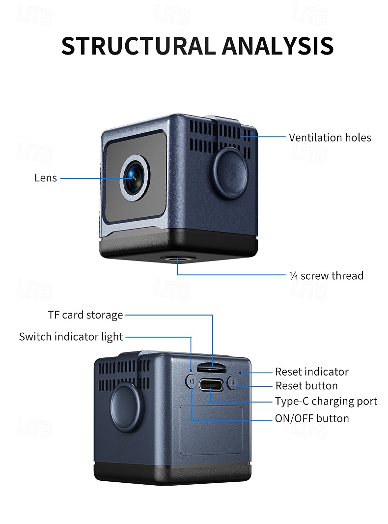 Mini wifi-beveiligingscamera, kleine draadloze verborgen camera voor huisbeveiliging, 1080p HD-babyfoon met nachtzicht &Bewegingsdetectie, draagbare minicamera met app-bediening voor baby- en 2026 - $37.99 –P11