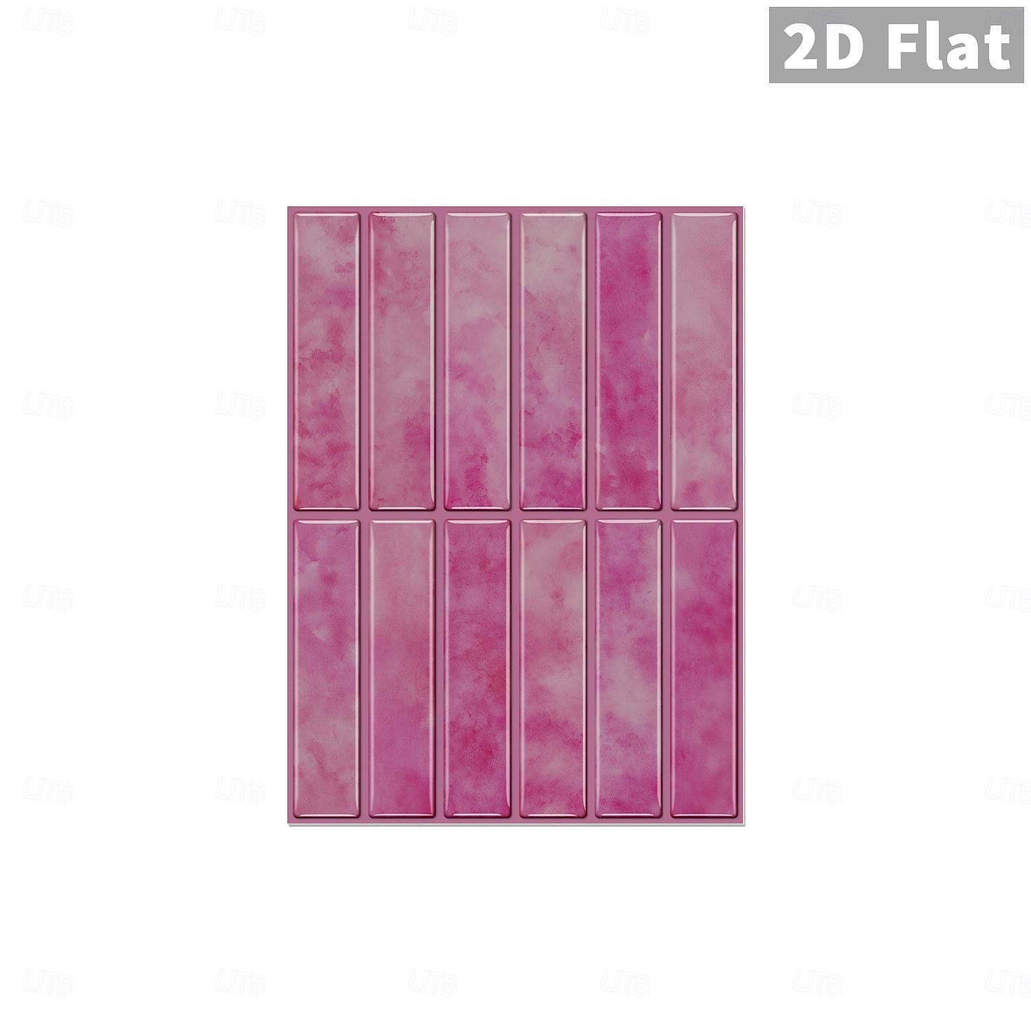 10PCS 17x23cm Peel and Stick Thick Pink Purple Mosaic Pattern PVC Wall Stickers, American Vintage Style Self-Adhesive Removable Wallpaper for Renters, for Bedroom Bathroom Cabinet, Easy to Install 2026 - $32.99 –P17
