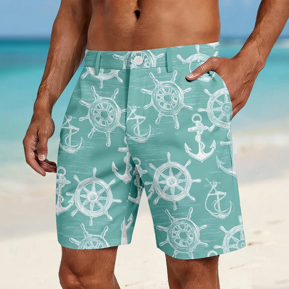 Per uomo Medusa Tartarughe Creature marine Bermuda Pantaloncini casual Pantaloncini da golf Misura del girovita medio Hawaiano Lavoro Spiaggia Sport all'Aperto Pantaloncini a vita piatta con 4 tasche del 2026 a $25.99 –P2