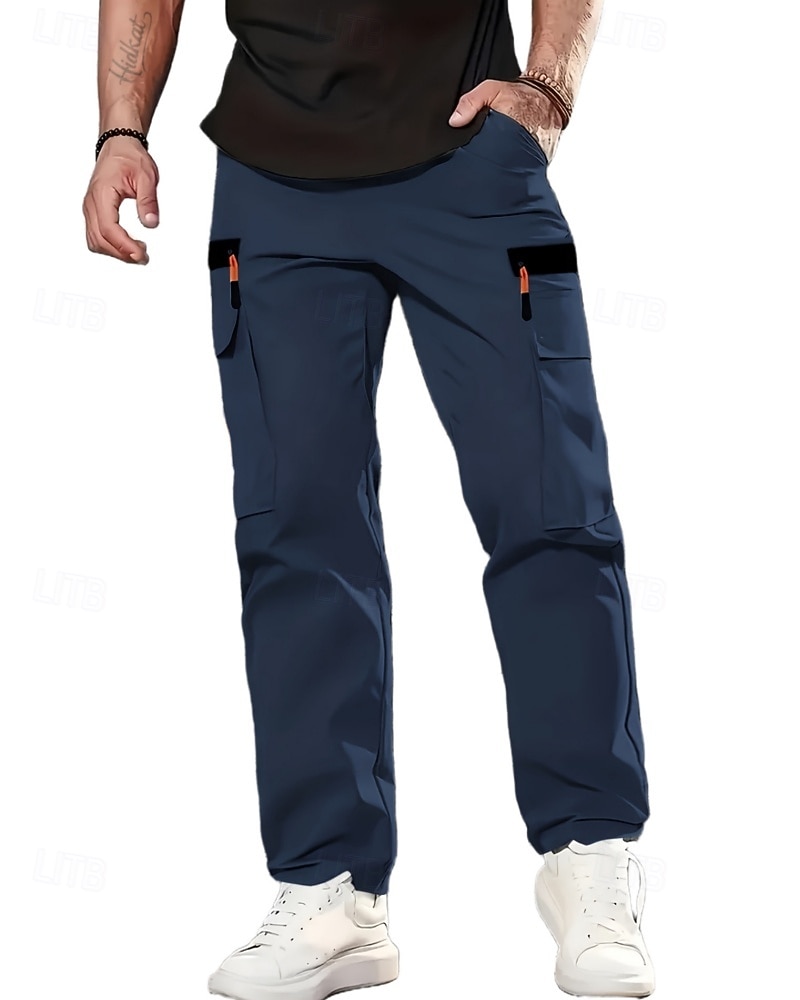 Men's Outdoor Pants Cargo Pants Hiking Pants Trousers Summer Spring Autumn / Fall Outdoor Tailored Fit Waterproof Quick Dry Breathable Pants / Trousers Drawstring Pocket Elastic Waist Black Army Green 2026 - $24.99 –P5