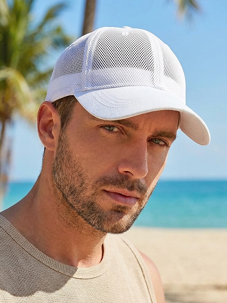Casquette de baseball pour homme en polyester respirant, style trucker multicolore ajustable, idéale pour les vacances à la plage, les tenues décontractées, la course à pied, la randonnée et les sports de plein air. de 2026 ? $9.99 –P1