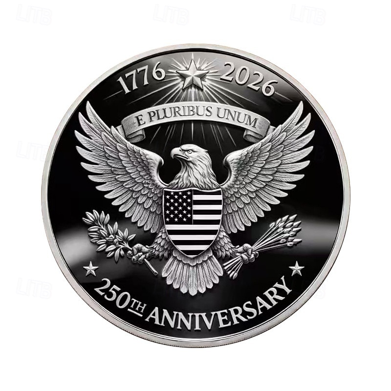 U.S. 250th Anniversary Commemorative Coin George Washington 1776–2026, Patriotic Eagle & Liberty Design, Collectible American Independence Souvenir 2026 - $19.99 –P3