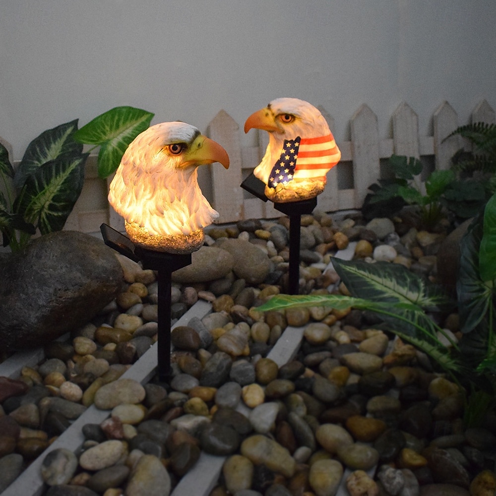2 stuks adelaar solar tuinverlichting, Amerikaanse vlag LED-prikkers voor buiten, 250e jubileum, 4 juli, Onafhankelijkheidsdag, waterdichte Amerikaanse vlag, geschikt voor tuin, terras, gazon, pad en feestelijke decoratie. 2026 - $23.99 –P8