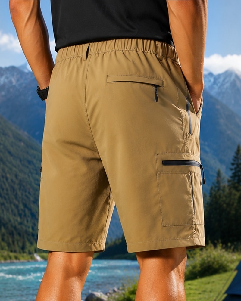 Homens Shorts ao ar livre Bermuda Cargo Shorts de caminhada Calções Cambat Verão Primavera Outono Ao ar livre Moderno Prova-de-Água Secagem Rápida Leve Respirável Calção Zípers Bolsos Cinzento Escuro de 2026 por $12.99 –P3