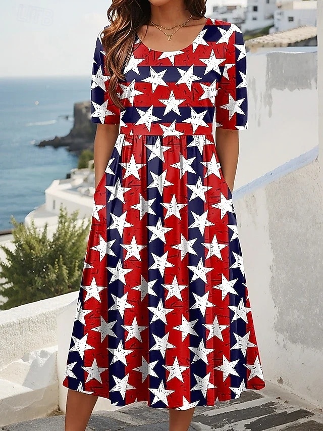 midi casual summer dresses Prima Jersey Dress at Modern Citizen Size:3XL (32-33 sleeve length) Waist34.25 inch labordayall2024 PS26144 8 / Leopard