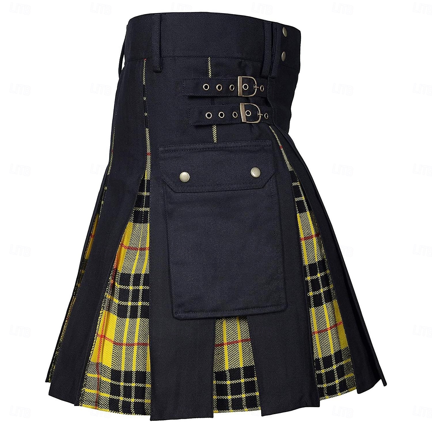 Highland scozzese Medievale Celtico Kilt scozzesi utilitari Gonnellini Vichy quadrettato Costume Per uomo Celtico Fiera Rinascimentale LARP Festival Adulti Gonnellino Primavera & Estate del 2026 a $50.99 –P1