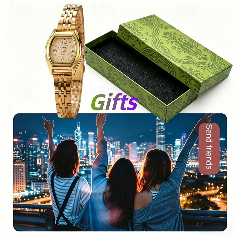 Women's Vintage Barrel-Shaped Watch, Elegant Tonneau Quartz Wristwatch with Stainless Steel Link Bracelet, Small Face Ladies Dress Watch for Business Casual Daily Wear, Ideal Gift for Her 2026 - $19.99 –P6