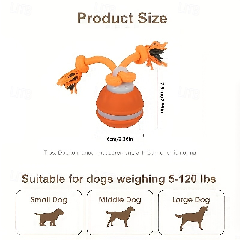 Balle interactive automatique pour chien, 2 couleurs, capteur de mouvement, rechargeable par USB, moteur silencieux haute vitesse, soulage l'anxiété de séparation, jeu intérieur/extérieur, jouet pour de 2026 ? $30.99 –P7
