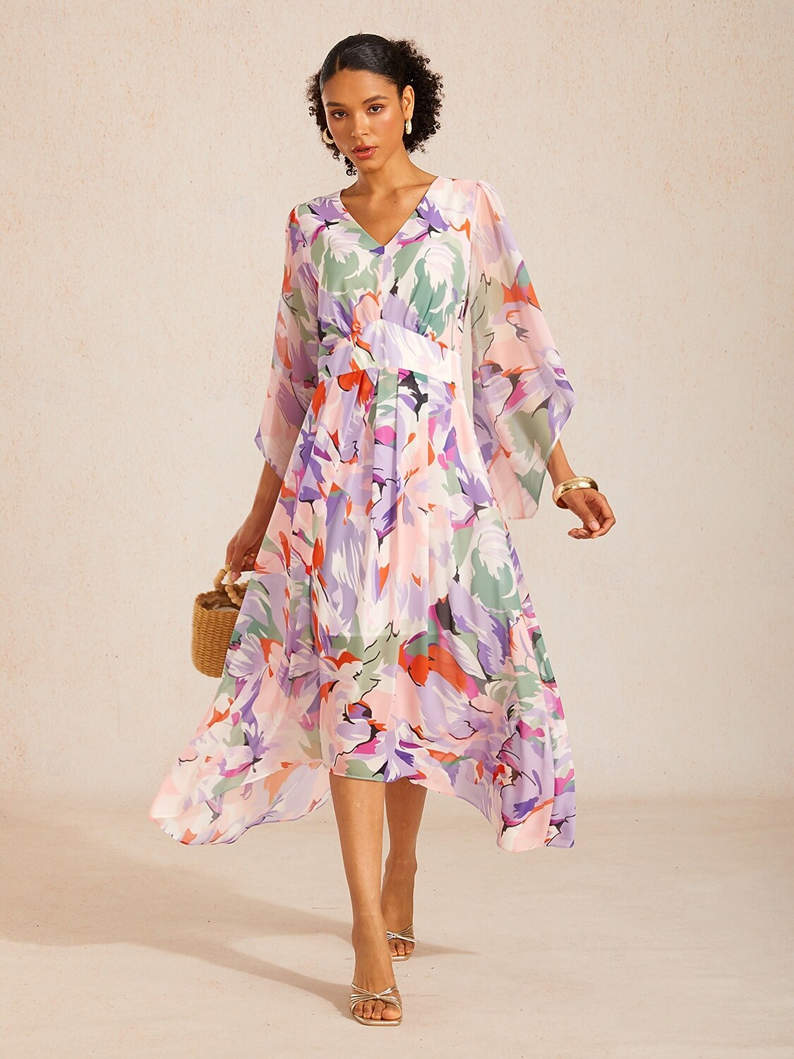 Spring Blooms Flowy Chiffon  Maxi Dress 2026 - $125.99 –P2