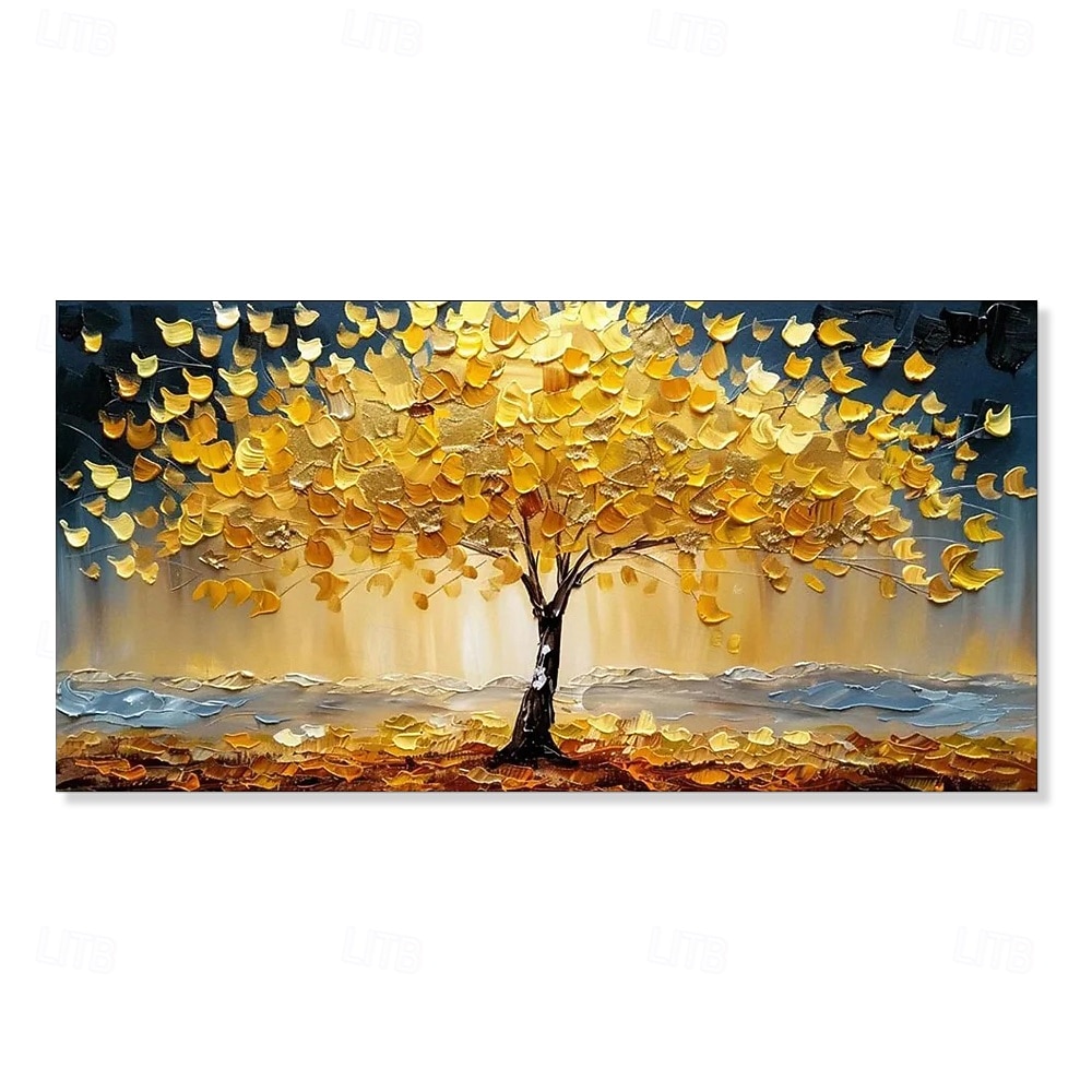 Handmade Oil Painting Canvas Wall Art Decoration Golden Money Tree for Home Living Room Decor Rolled Frameless Unstretched Painting 2026 - $59.99 –P1