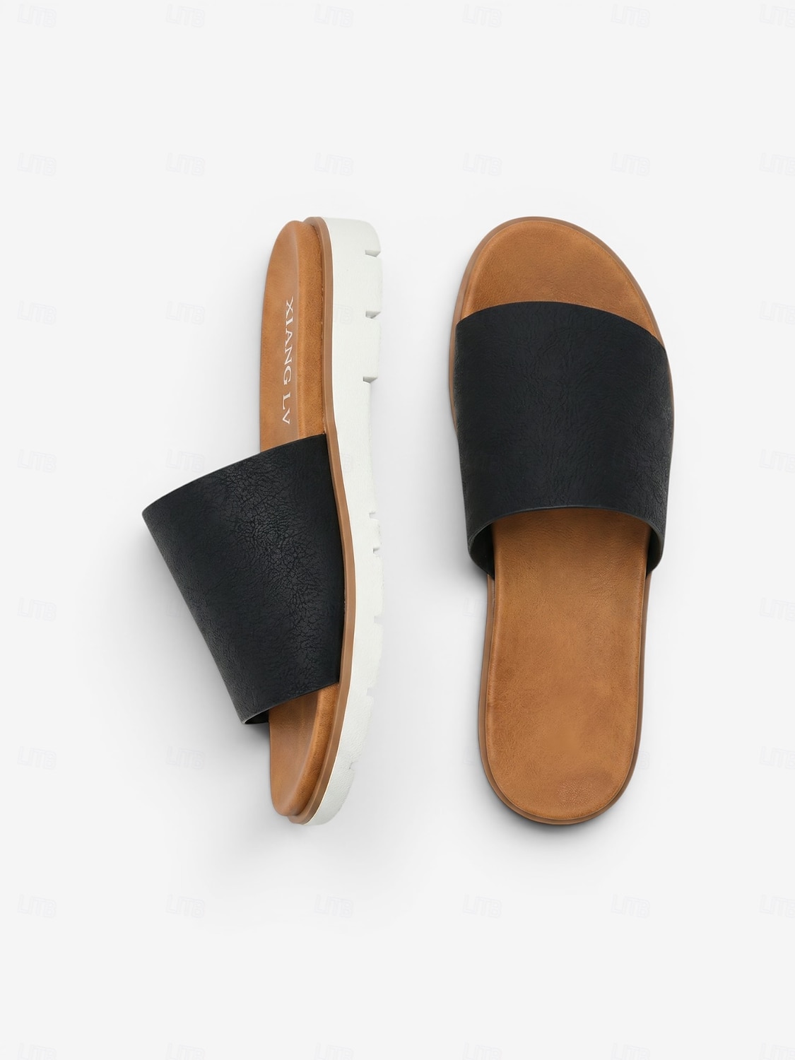 Sandales noires confortables pour femmes avec soutien de la voûte plantaire - sandales légères et confortables toute la journée, à bout ouvert et semelle antidérapante, idéales pour la marche et les de 2026 ? $34.99 –P2