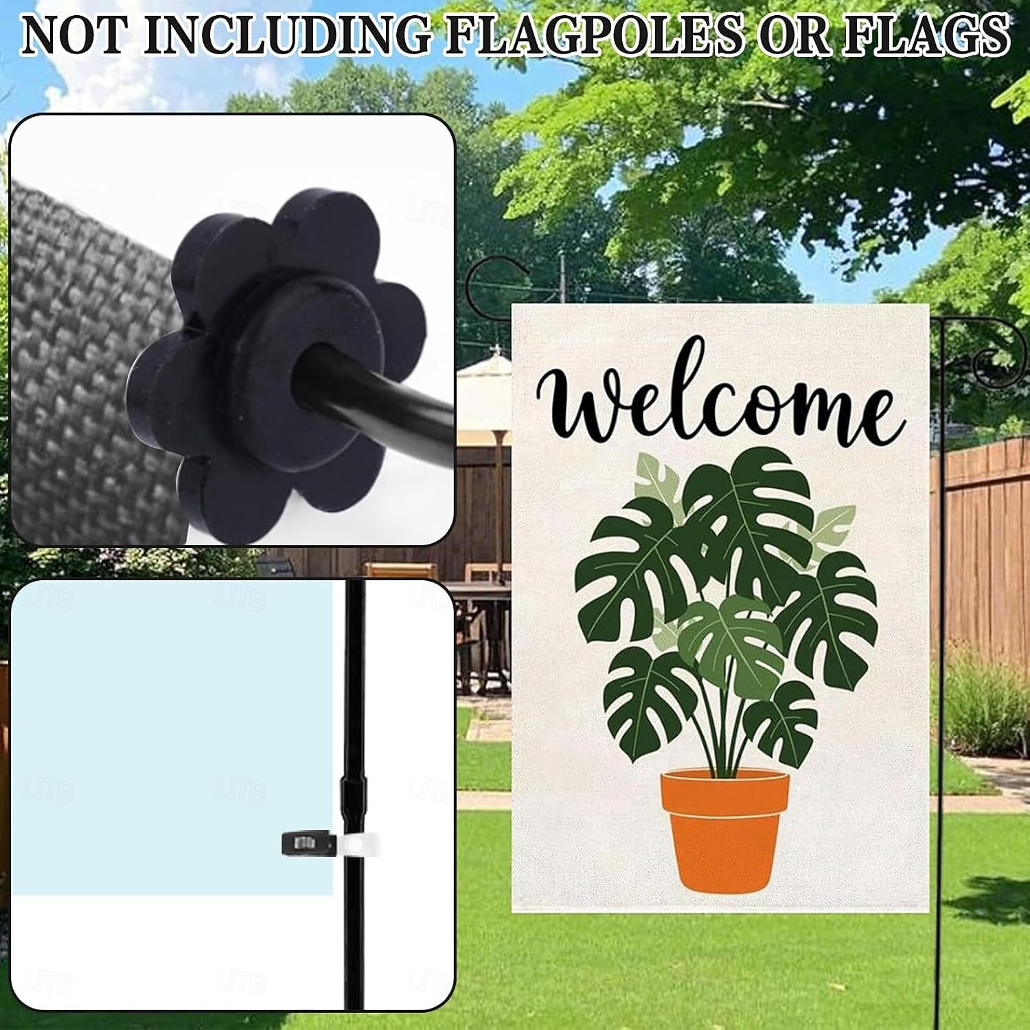 25Pcs Garden Flag Stoppers & Clips Kit, All-Season Heavy-Duty Plastic & Rubber Windproof Clips Hardware Accessories for Outdoor Flags, Small Banners, Curtains 2026 - $19.99 –P5