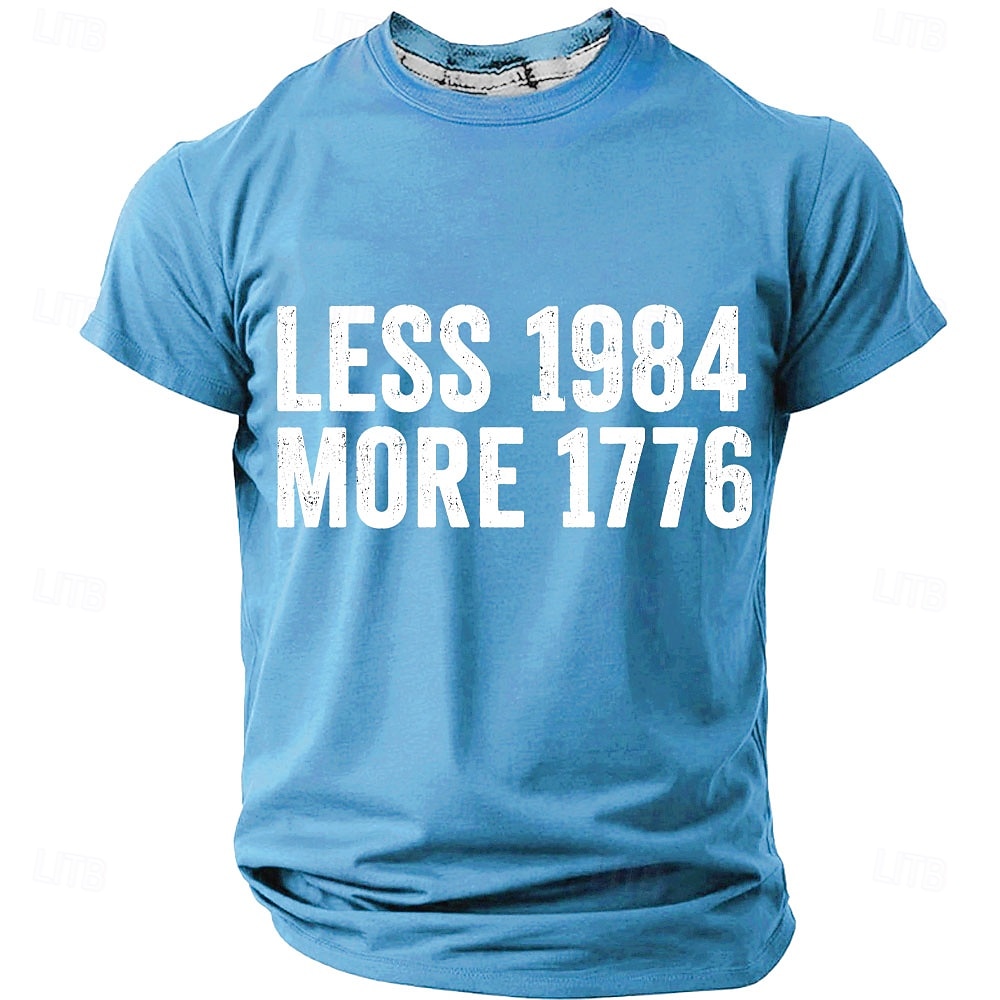 Ανδρικό μπλουζάκι 1984, 1776, πατριωτικό, γραφικό, με θέμα την ελευθερία, κοντομάνικο μπλουζάκι, με θέμα την ελευθερία, επώνυμα ρούχα, s, m, xl, xxl, xxl, xxxl 2026 - $18.99 –P3