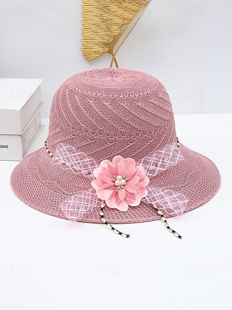 Women's Bohemian Straw Sun Hat, Multi-Color Wide Brim Beach Vacation Hat with 3D Flower Decor for Casual Wear 2026 - $9.99 –P7