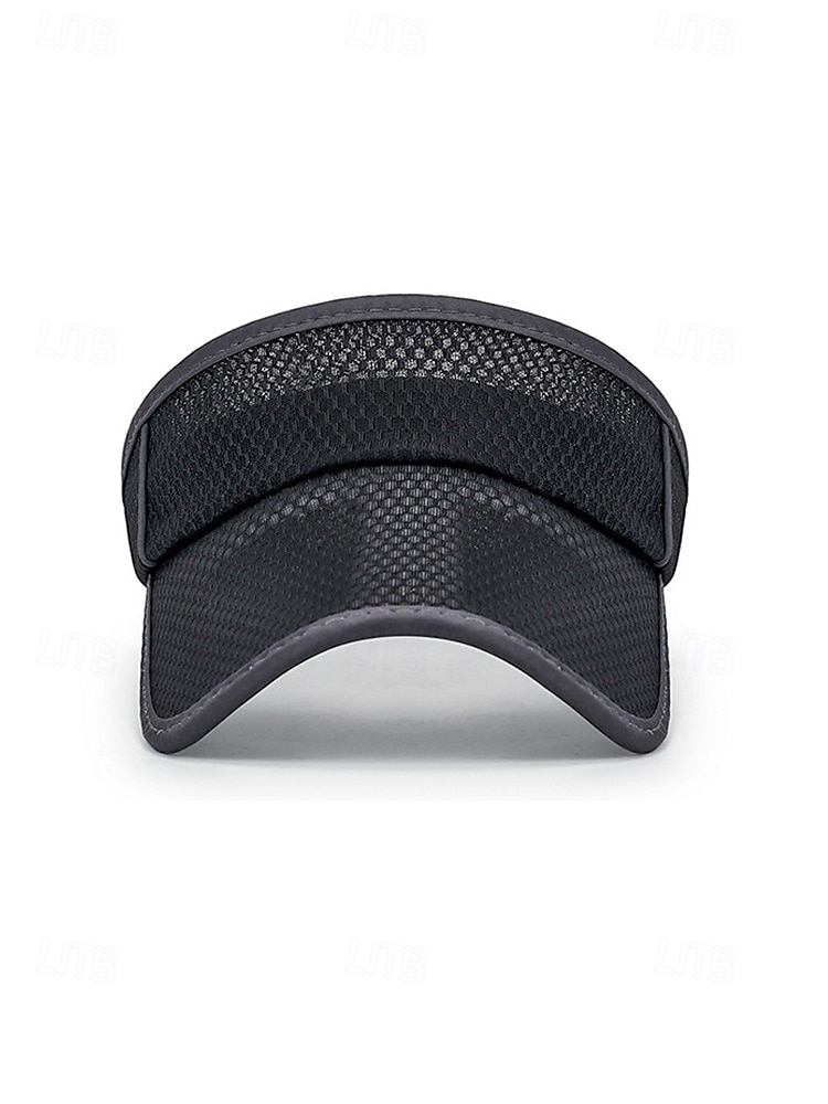 Men's Breathable Mesh Visor Cap Adjustable Sun Hat Lightweight Polyester Sports Golf Visor for Outdoor Fishing Running Tennis Beach Travel Summer UV Protection 2026 - $11.99 –P5