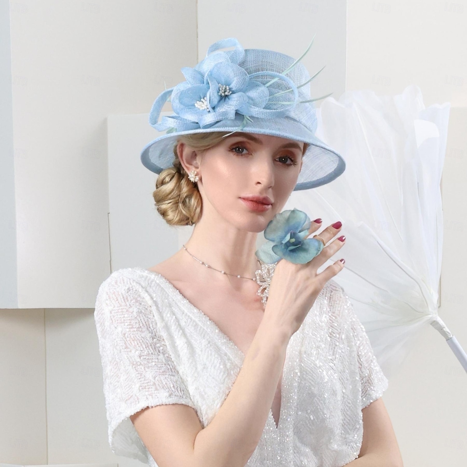 Copricapo in Flax per donne - Cappelli da Matrimonio  Occasioni Speciali 1 Pezzo per impressionare Cappelli Abito da corsa del 2026 a $80.99 –P1