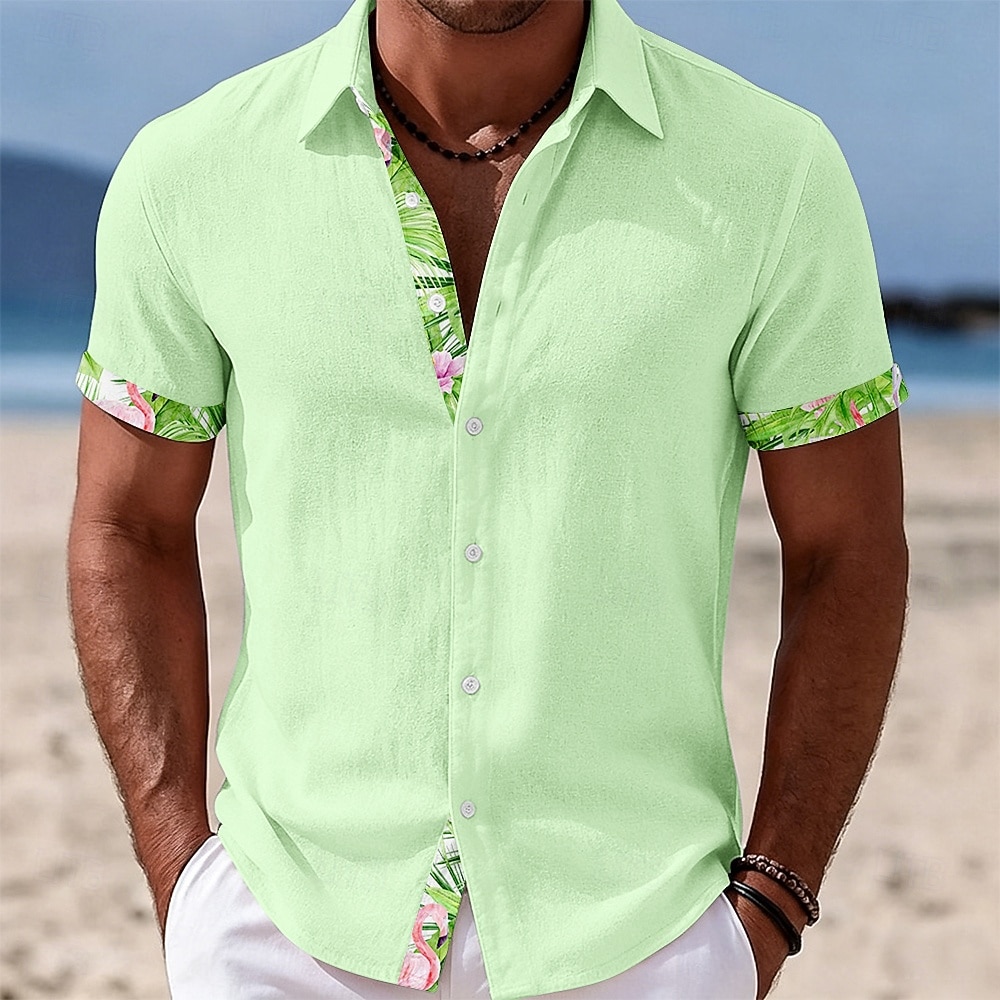 Men's Coconut Tree Tropical Plants Shirt Summer Hawaiian Shirt Tropical Shirts Short Sleeve Hawaiian Casual Holiday Beach Wear Summer Spring Turndown 3D Print Button Up Shirts Yellow Pink Sage Green 2026 - $25.99 –P2