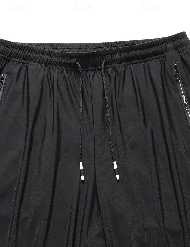 Męskie Spodnie Spodnie codzienne Spodnie outdoorowe Ściągana na sznurek Kieszeń Elastyczny pas Jednokolorowe Szybkie wysychanie Lekki Codzienny Na zewnątrz Święto Elegancki Klasyczny Khaki Czarny 2026 - $21.99 –P12