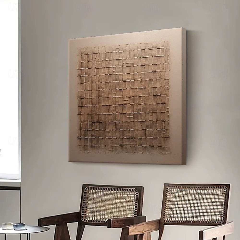 Mintura Handmade Textured Grid Oil Paintings On Canvas Wall Art Decoration Modern Abstract Pictures For Home Hotel Decor Rolled Frameless Unstretched Painting 2026 - $72.99 –P6